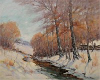 George H Baker 24x30 O/C Winter Landscape