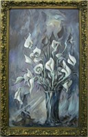 ZB Wrobel Shlaubah 47x27 O/C Calla Lilies, in Vase