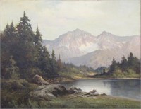 Robert W Wood 28x36 O/C "Evening in the Sierras"