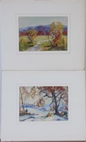 Georges LaChance (2) 5x7 O/P Holiday Gift Painting