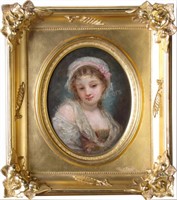 Elisabeth Vigee-Lebrun 9.75x7.5 O/C Portrait of Wo