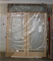 Pre-Hung Hinged Interior French Doors w/ Transom,