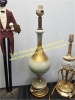 MID CENTURY STYLE LAMP W GOLD THEMES