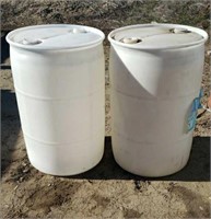 2--55 gallon plastic barrels