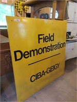 Large Metal Field Demonstration Sign