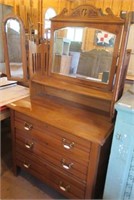 Unusual Dresser with Side Mirrors