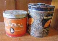 Pair of Old Tabacco Tins