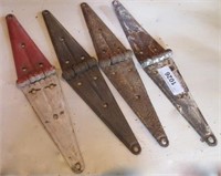 Set of 4 Old Metal Hinges