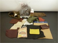 Large Lot of Leather Scraps & Pieces for Crafts &