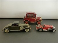 Lot of 3 Vintage Cars - 2 are Plastic - One is