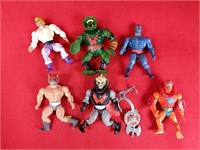Six Vintage 1980's He-Man Action Figures