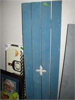 Blue wooden shutter
