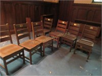7 oak chairs