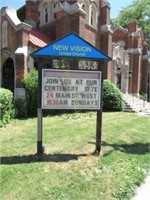 Outdoor lighted sign