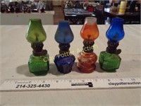 Collection of 4 Mini Oil Lamps