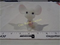 Hand Painted Fenton - White Mouse