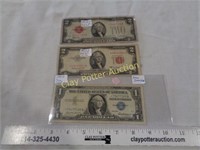Silver Certificate $1 & $2 Notes