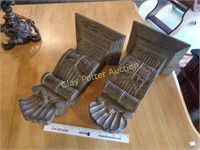 Pair of Carved Wood Decors