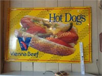 New Large Metal HOT DOGS Sign