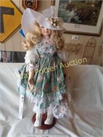 Large Porcelain Doll on Stand 2