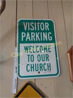 Church Visitor Metal Parking Sign