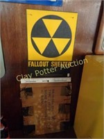 Vintage FALLOUT SHELTER Sign