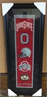 Ohio State history of logos framed banner