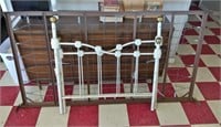 White Twin Size Day-Bed with Cast Iron Accents