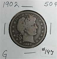 1902  Barber Half Dollar  G