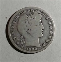 1899-S  Barber Half Dollar  VG