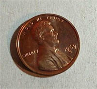 1969-S  Lincoln Cent  Proof  "Double Motto"