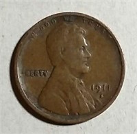 1911-S  Lincoln Cent  VG