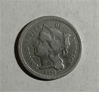 1873  Three Cent Nickel  F