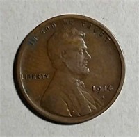 1914-S  Lincoln Cent  VG