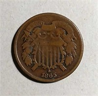 1865  Two-Cent Piece  G