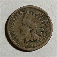 1860  Rounded Bust  Indian Head Cent  G
