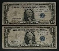 2  1935-A  $1 Silver Certificates  VG & F