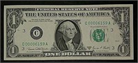 1969-D  $1 FRN   ( 4 ) 0's  Ch CU