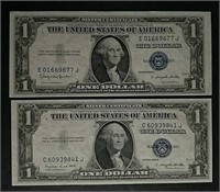 1935-G & 1935-H  $1 Silver Certificates  CU