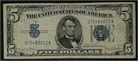 1934-D  $5 Silver Certificate  Wide II  VF