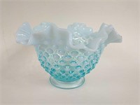 Fenton Blue Opalescent Glass Bowl