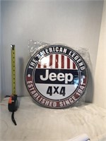 Jeep metal sign