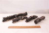 Group of 4 HO Scale Steam Engines