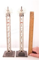 Pair of O Scale Lionel Radio Towers