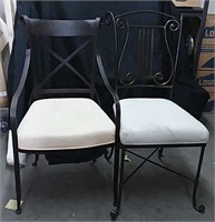 2 - Metal Back Chairs