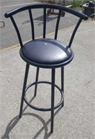 Black Metal Swivel Bar Stool