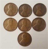 7 Early Date Wheat Pennies
