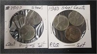 2 - Sets of 3 U.S Steel Pennies