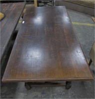 Large Antique Oak Barley Twist Table
