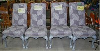 4 pcs High Back Upholstered Chairs - 45"h